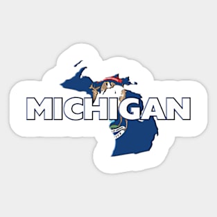 Michigan Colored State Sticker